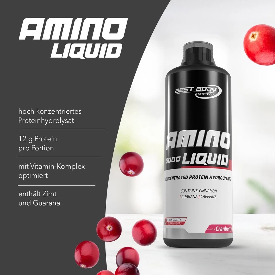 Best Body Nutrition Amino Liquid 5000 1000 ml Cranberry