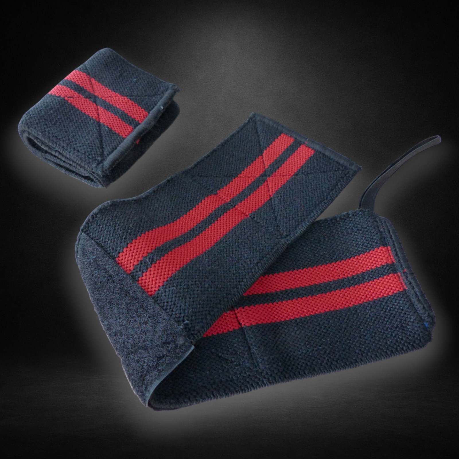 Handgelenk Bandage Black Red 1 Paar