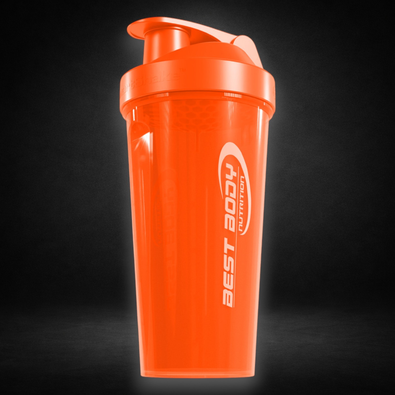Best Body Nutrition Eiweiß Shaker Protein Mixer mit Sieb BPA-frei 600 ml Farbe orange
