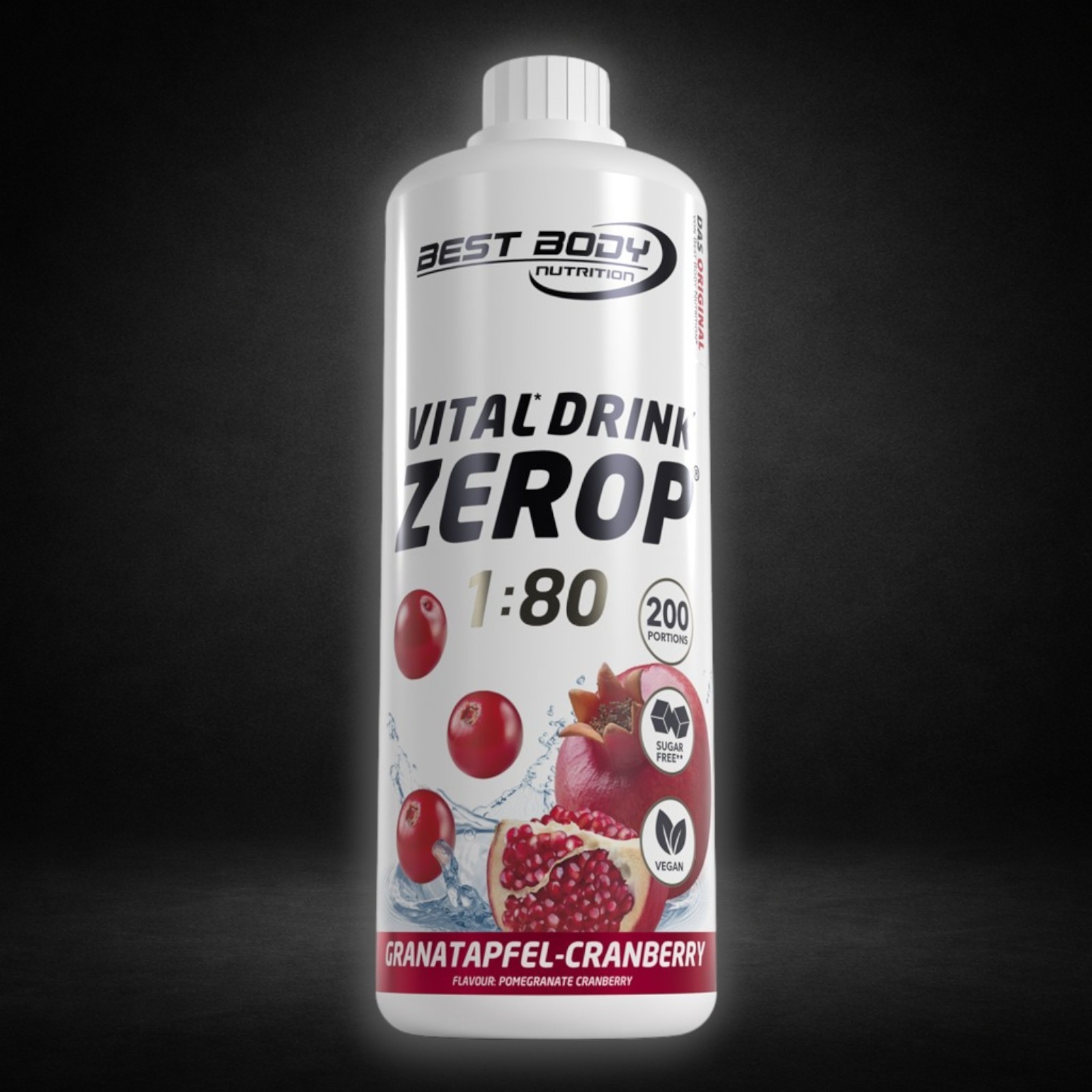 Best Body Nutrition Vital Drink Getränkekonzentrat 1:80 Granatapfel Granberry 1000 ml