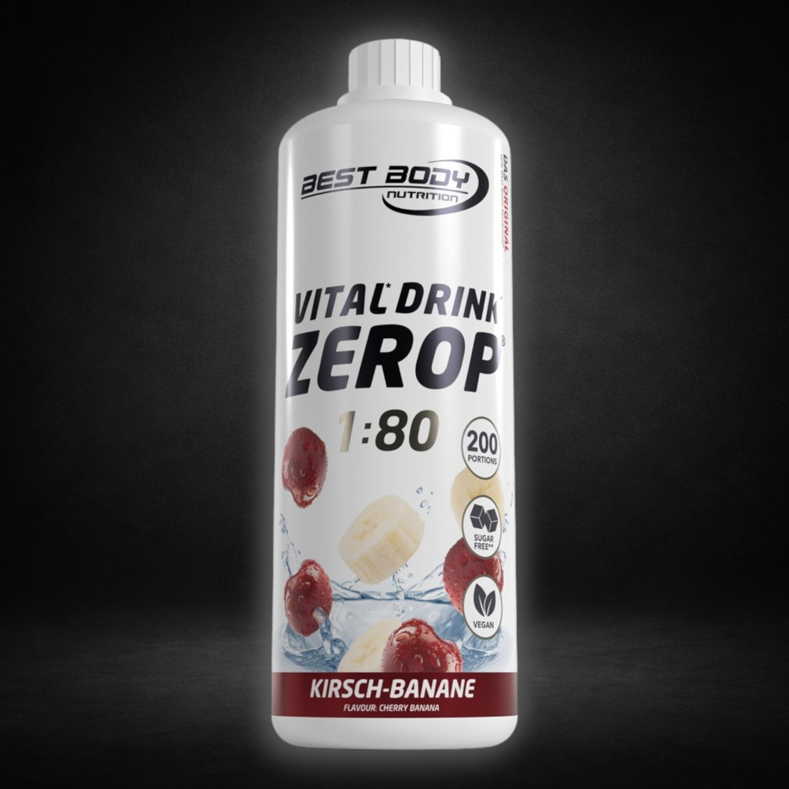 Best Body Nutrition Vital Drink Getränkekonzentrat 1:80 Kirsch Banane 1000 ml