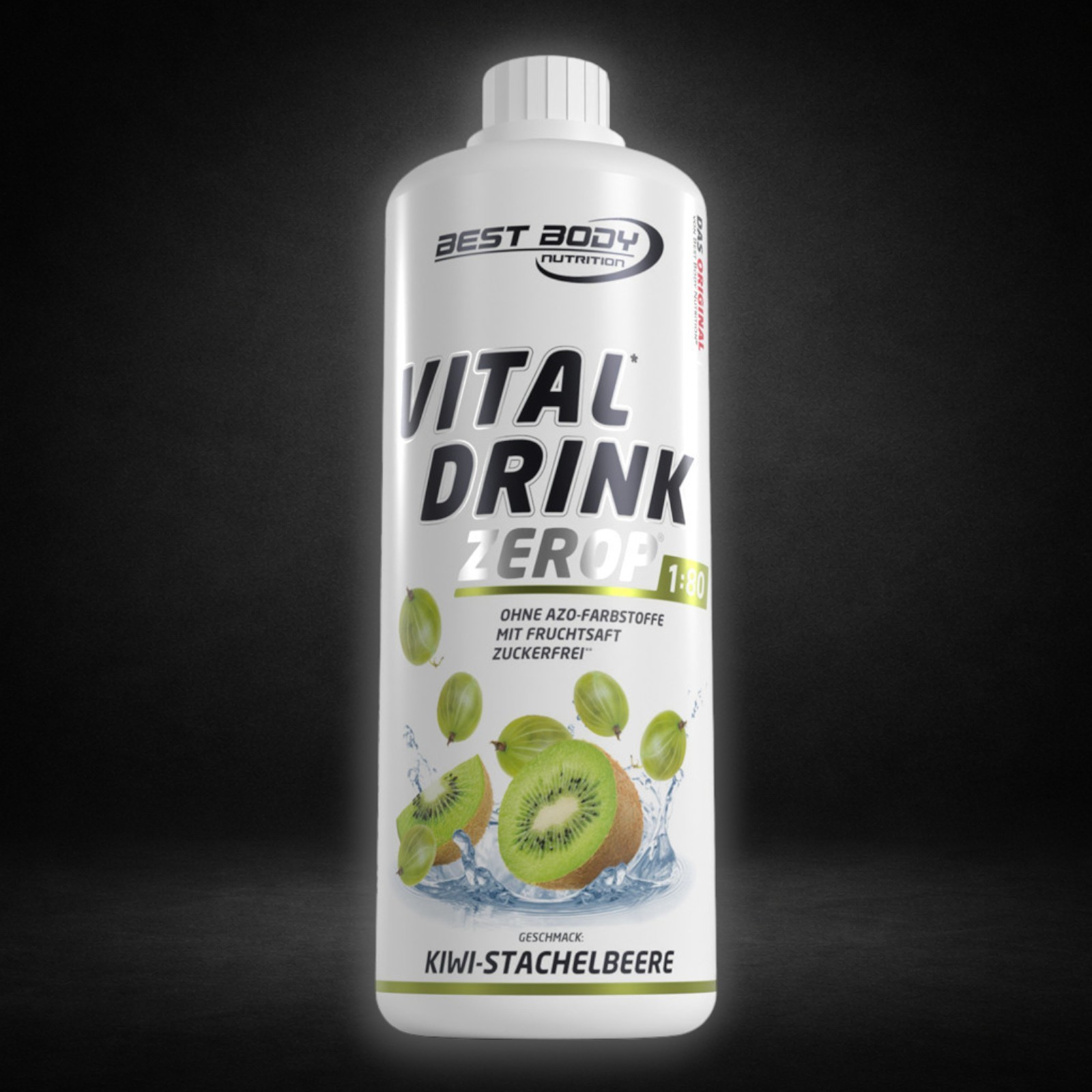 Best Body Nutrition Vital Drink Getränkekonzentrat 1:80 Kiwi Stachelbeere 1000 ml
