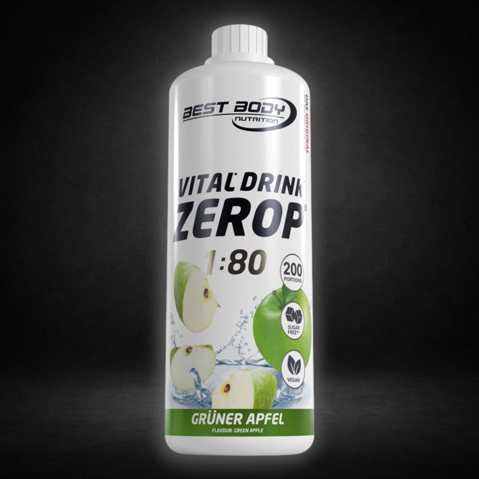 Best Body Nutrition Vital Drink Grüner Apfel 1000 ml Sirup